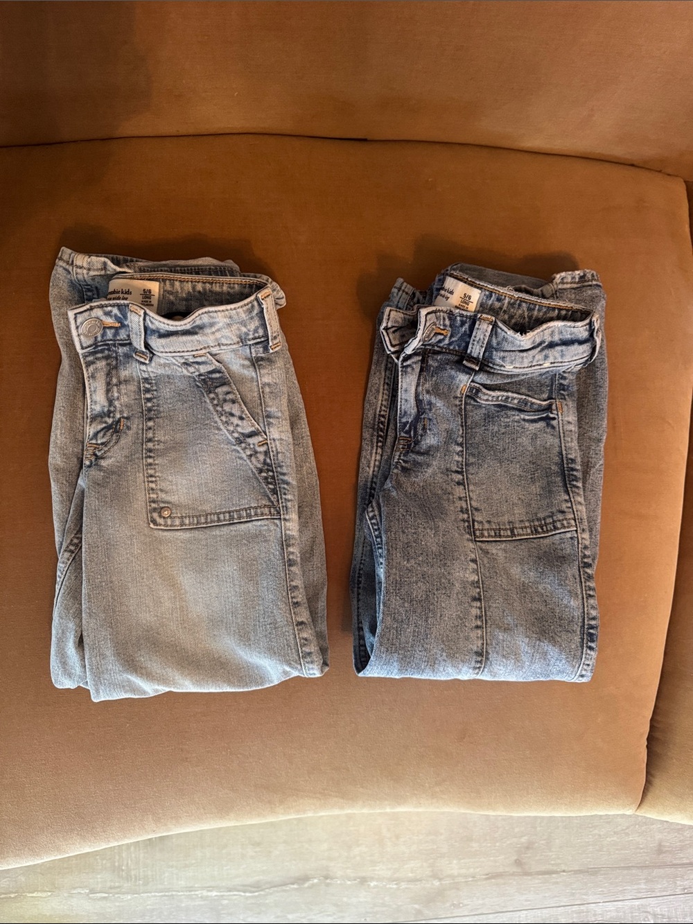 2 pairs of High rise Wide leg Abercrombie Denim Jeans - Blue